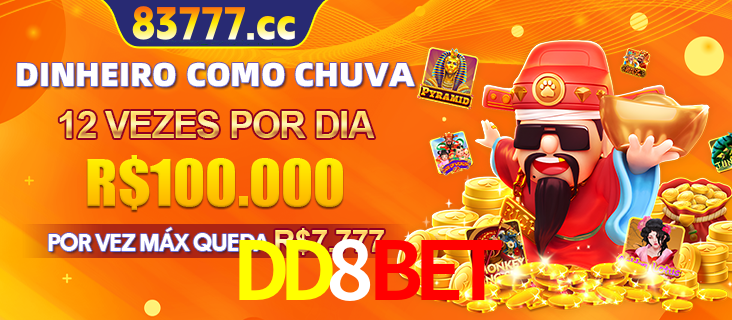 Banner do programa de recompensas Recomende para amigos do DD8BET, detalhando os bônus por convidar amigos, com prêmios que chegam a R$288.888.